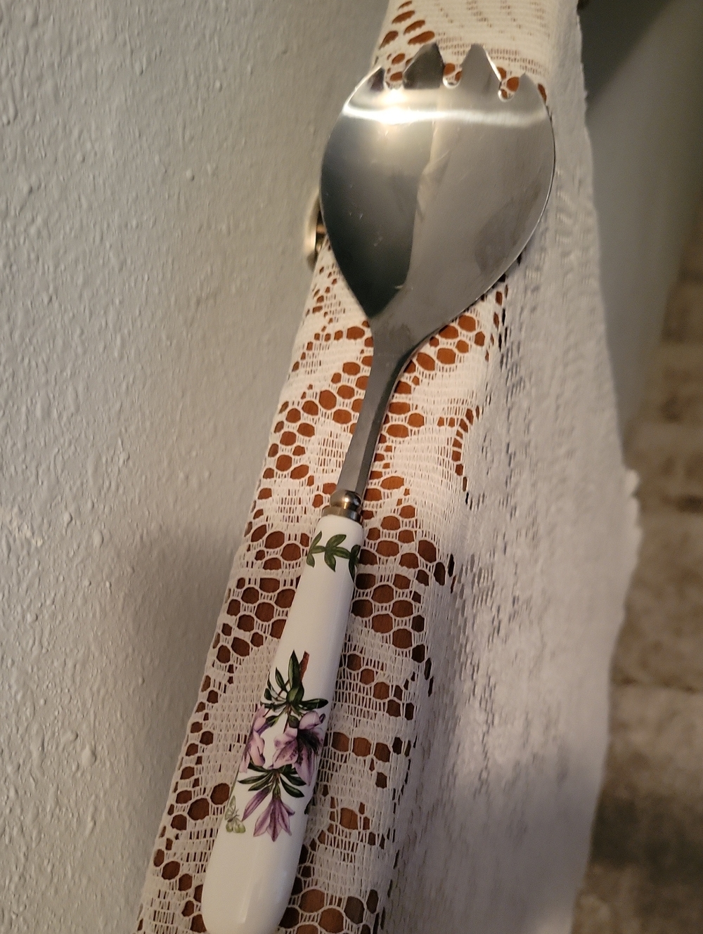 ceramic handle serving spoon